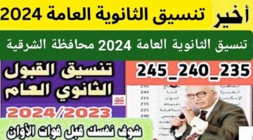 انتهى الانتظار.. مؤشرات تنسيق الثانوية العامة 2024 محافظة الشرقية